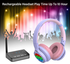 Wireless Silent Disco LED  Headphones with 1 Transmitter  --10pcs Bundle