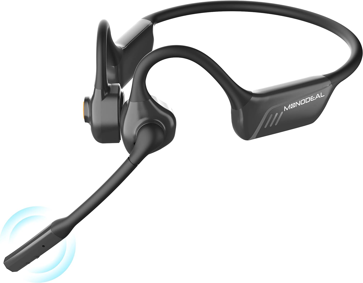 MONODEAL Bone Conduction Headphones with Mic,Open Ear Headphones Wireless Bluetooth 5.1/Mute Function/Multi-Point Capable,Air Conduction Headphones with Noise Canceling Mic,for Driving Home Office
