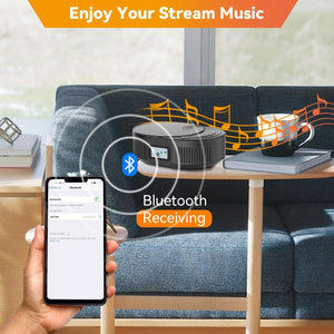 (2024new) MONODEAL Boombox CD Player with Bluetooth Transmitter,FM Radio & Bluetooth Speaker 2 in 1 Combo,Portable CD Player for Car/Home with Remote Control,Headphone Jack,Support AUX/USB
