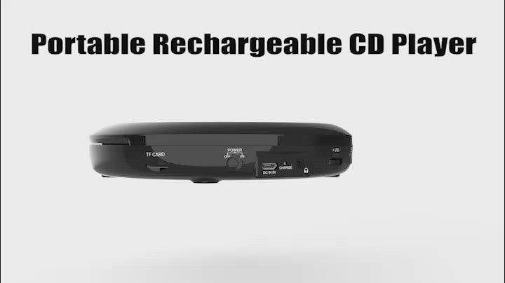 CD Player Portable, MONODEAL MD-109 Rechargeable Portable CD Player with Built-in Speakers for Car and Personal Use, Anti-Skip CD Player with Headphones
