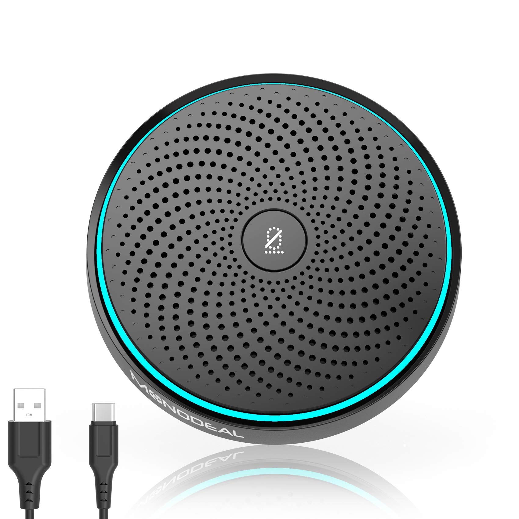 Conference Microphone with Mute Button Upgraded USB Conference Microphones for Laptop PC,Omnidirectional Microphones for Computer Zoom Virtual School, Bible Study Video Meeting Skype (Plug & Play)