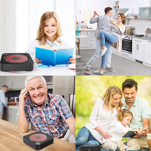 CD Player Boombox with Bluetooth, MONODEAL Portable Rechargeable CD Player with Built-in Speakers, Wall CD Player for Home, CD Player for Car and Outdoors (with Remote Control and Built-in FM Radio)