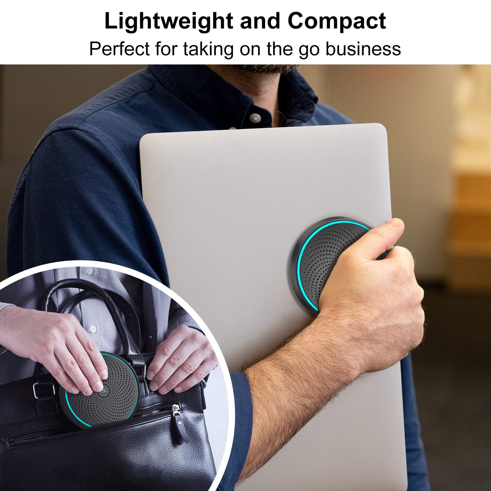 Conference Microphone with Mute Button Upgraded USB Conference Microphones for Laptop PC,Omnidirectional Microphones for Computer Zoom Virtual School, Bible Study Video Meeting Skype (Plug & Play)