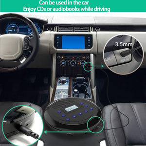 CD Player Portable, MONODEAL MD-109 Rechargeable Portable CD Player with Built-in Speakers for Car and Personal Use, Anti-Skip CD Player with Headphones