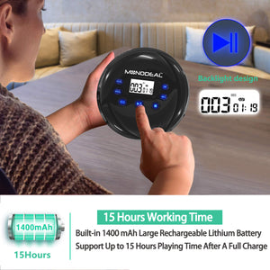 Monodeal MD102 CD Player Anti-Skip/Anti-Shock Small Music CD Player with Large LCD Display for Cars Adults Kids Students